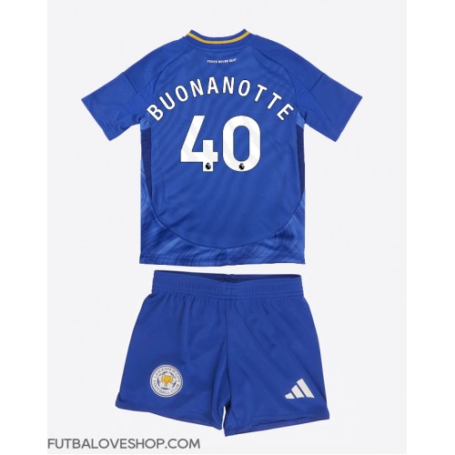 Dres Leicester City Facundo Buonanotte #40 Domáci pre deti 2024-25 Krátky Rukáv (+ trenírky)